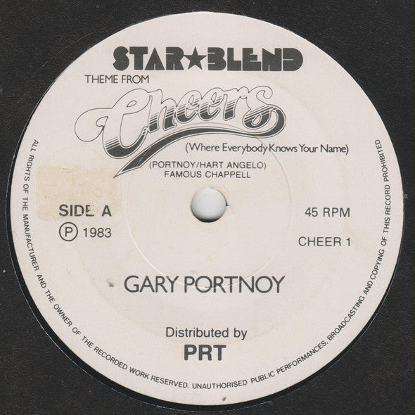 Gary Portnoy : Theme From "Cheers" (Where Everybody Knows Your Name) (7", Pap)