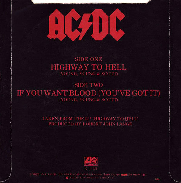 AC/DC : Highway To Hell (7", Single)