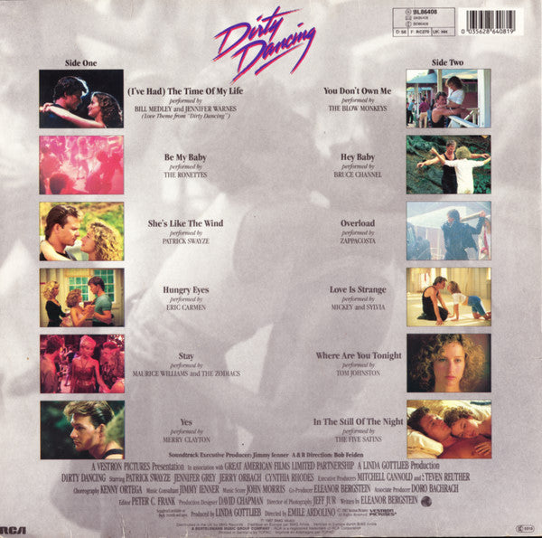Various : Dirty Dancing (Original Soundtrack From The Vestron Motion Picture) (LP, Album, Comp, RE, RP)