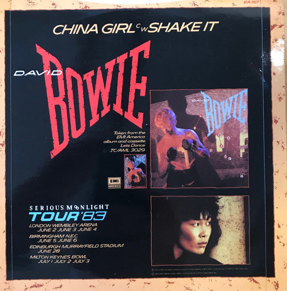 David Bowie : China Girl (7", Single, Blu)