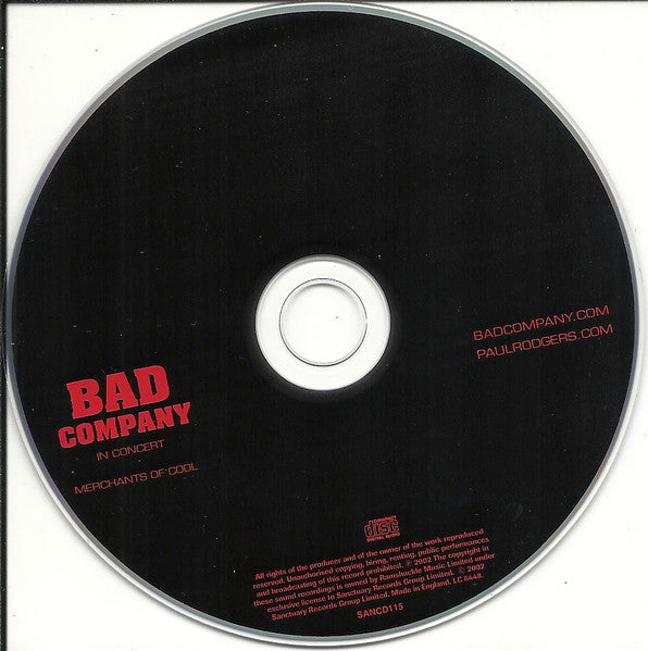 Bad Company (3) : In Concert: Merchants Of Cool (CD, Album)