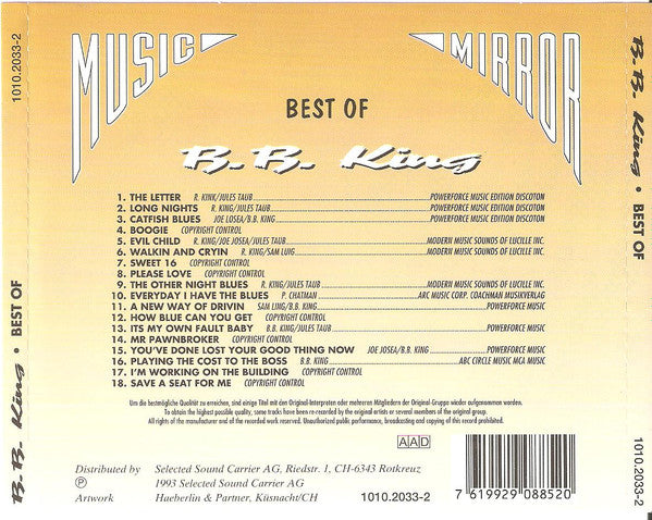 B.B. King : Best Of (CD, Comp)