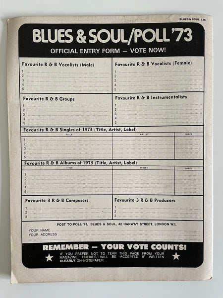 Blues & Soul Magazine - No. 126 January 15-28, 1974