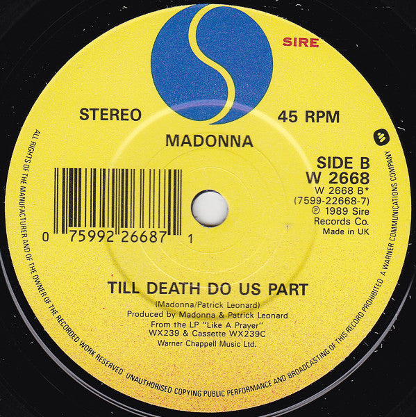 Madonna : Dear Jessie (7", Single, Mus)