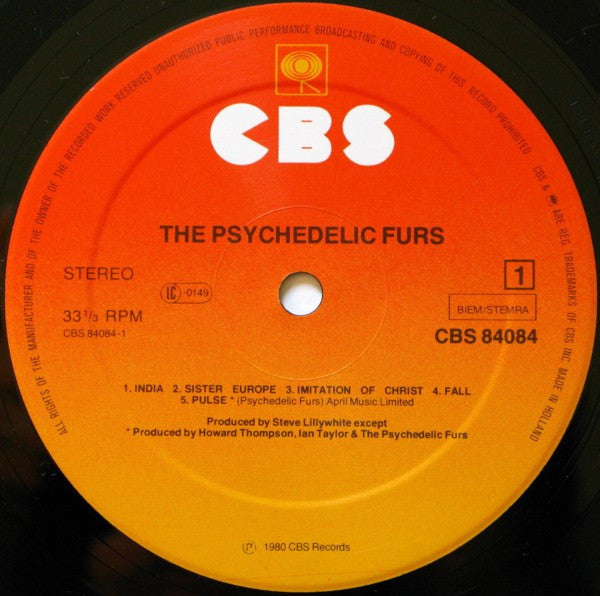 The Psychedelic Furs : The Psychedelic Furs (LP, Album, Pin)
