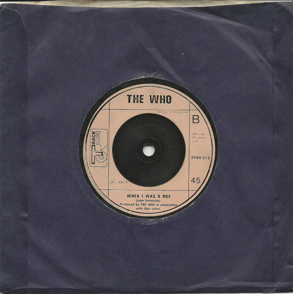 The Who : Let's See Action (7", Single, RE, Cre)