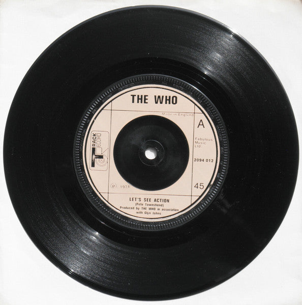 The Who : Let's See Action (7", Single, RE, Cre)