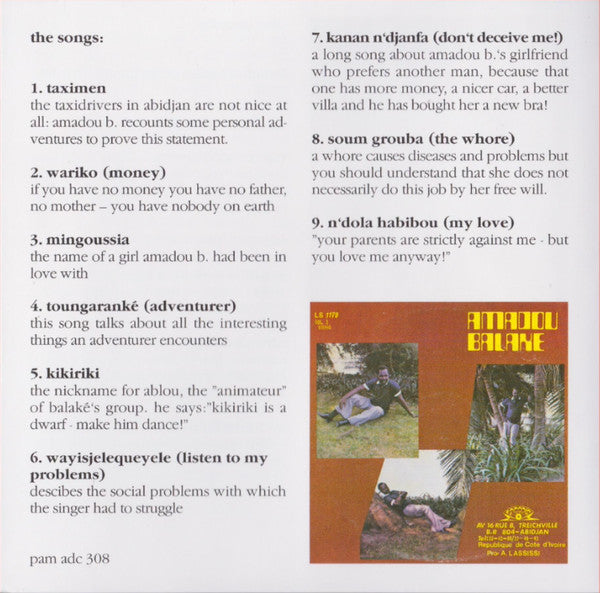 Amadou Balaké : Taximen + (CD, Album, RE)