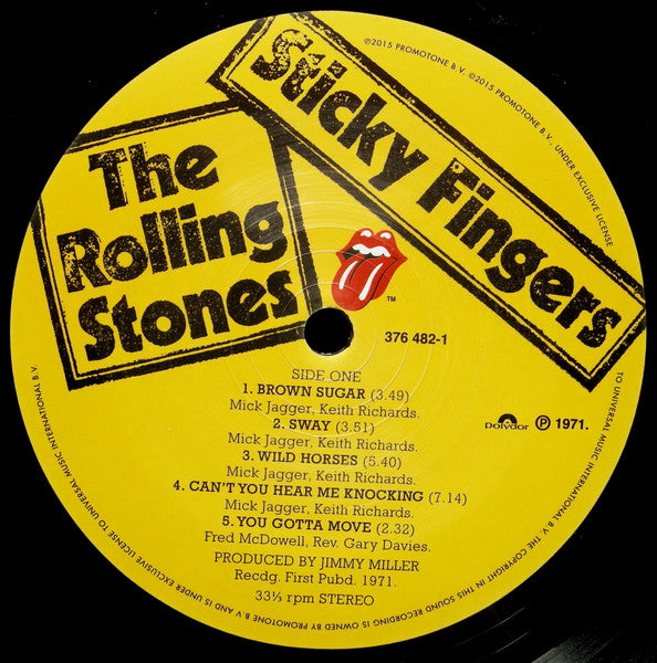 The Rolling Stones : Sticky Fingers (LP, Album, RE, RM, 180)