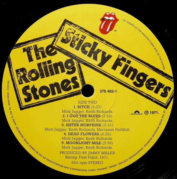 The Rolling Stones : Sticky Fingers (LP, Album, RE, RM, 180)
