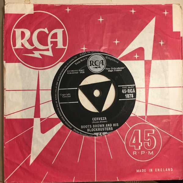 Boots Brown And His Blockbusters : Cerveza / Juicy (7", Single, Tri)