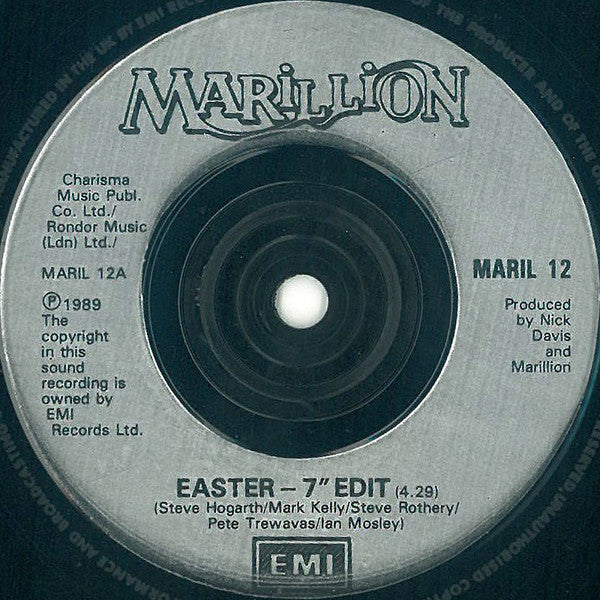 Marillion : Easter (7", Single, Sil)