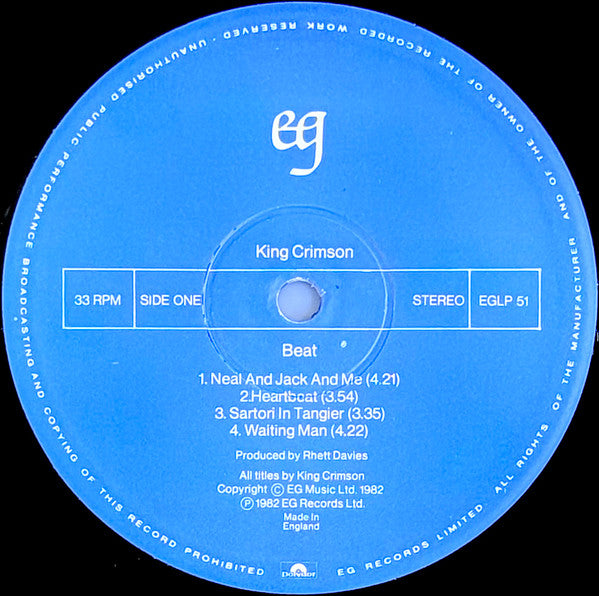 King Crimson : Beat (LP, Album)