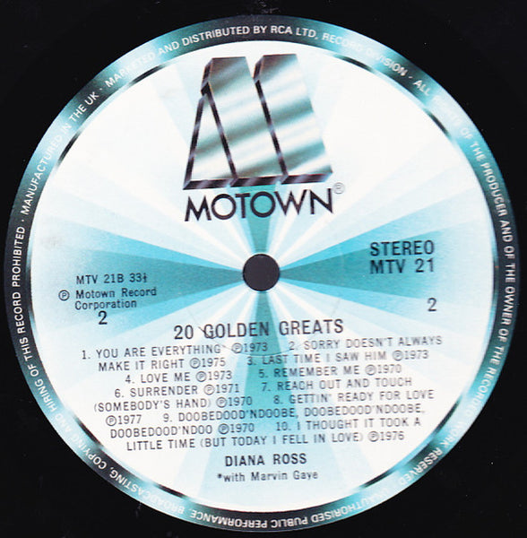 Diana Ross : 20 Golden Greats (LP, Comp, RE, RP)