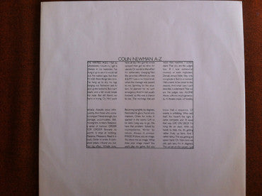 Colin Newman : A-Z (LP, Album)
