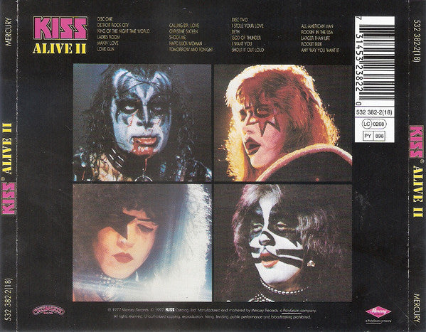 Kiss : Alive II (2xCD, Album, RM, RP)