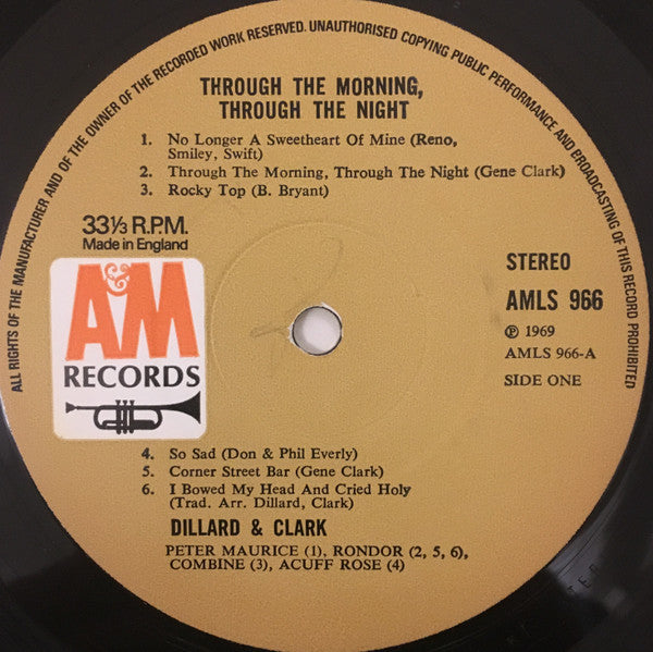 Dillard & Clark : Through The Morning Through The Night (LP, Album)