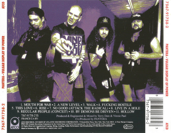 Pantera : Vulgar Display Of Power (CD, Album, RP)
