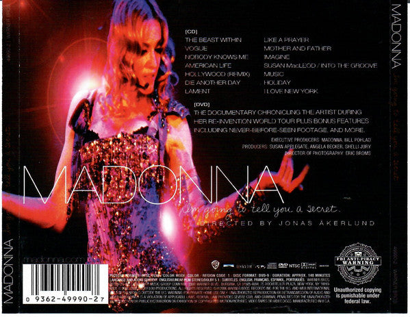Madonna : I'm Going To Tell You A Secret (CD, Album + DVD-V, NTSC)