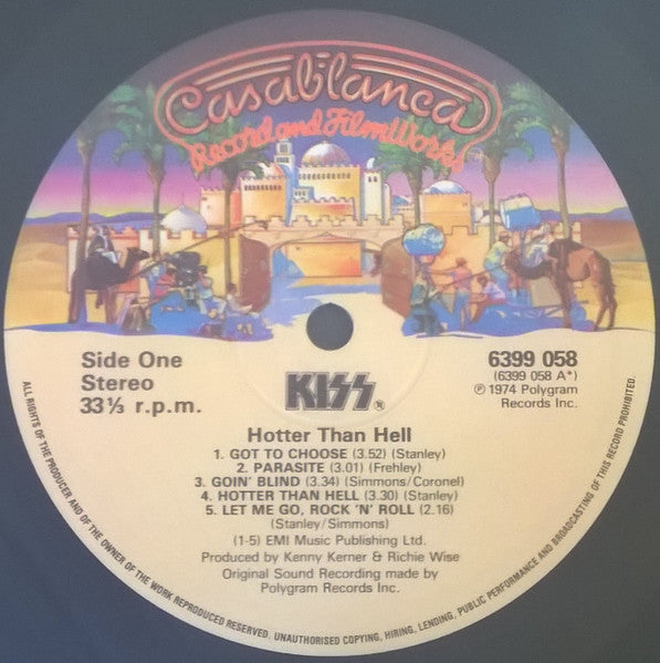 Kiss : Hotter Than Hell (LP, Album, RE)