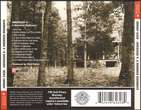 Johnny Cash : American V: A Hundred Highways (CD, Album)