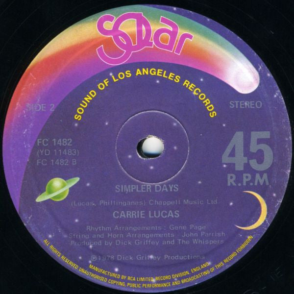 Carrie Lucas : Dance With You (12", Single)