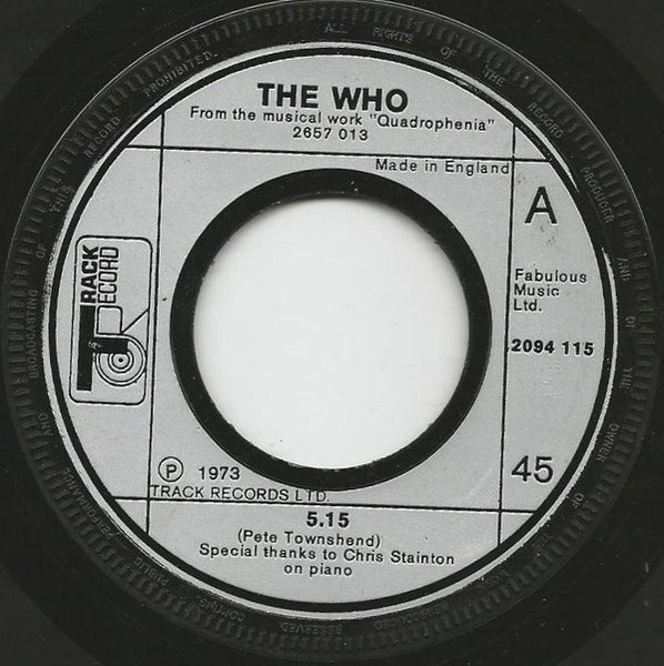 The Who : 5.15 (7", Single, Jukebox)
