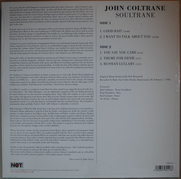 John Coltrane : Soultrane (LP, Album, Mono, RE, 180)