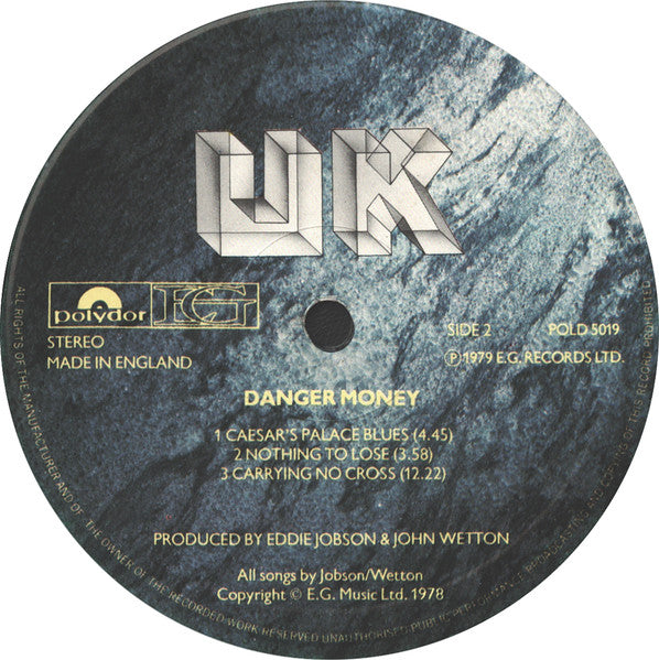 UK (3) : Danger Money (LP, Album)