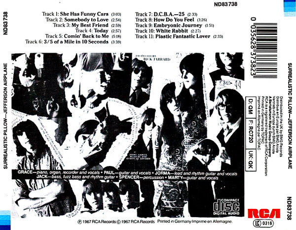 Jefferson Airplane : Surrealistic Pillow (CD, Album, RE)
