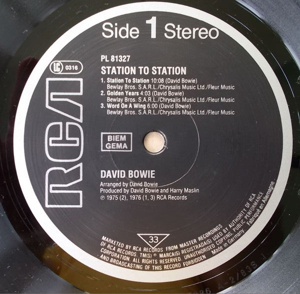 David Bowie : Station To Station (LP, Album, RE)