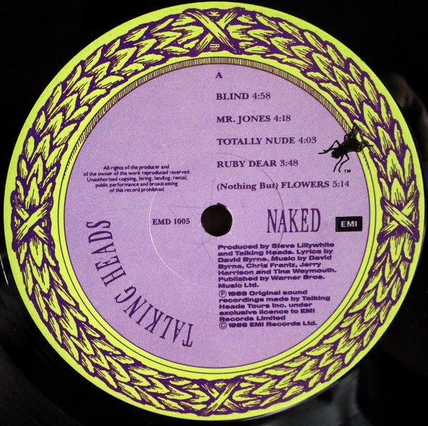 Talking Heads : Naked (LP, Album)