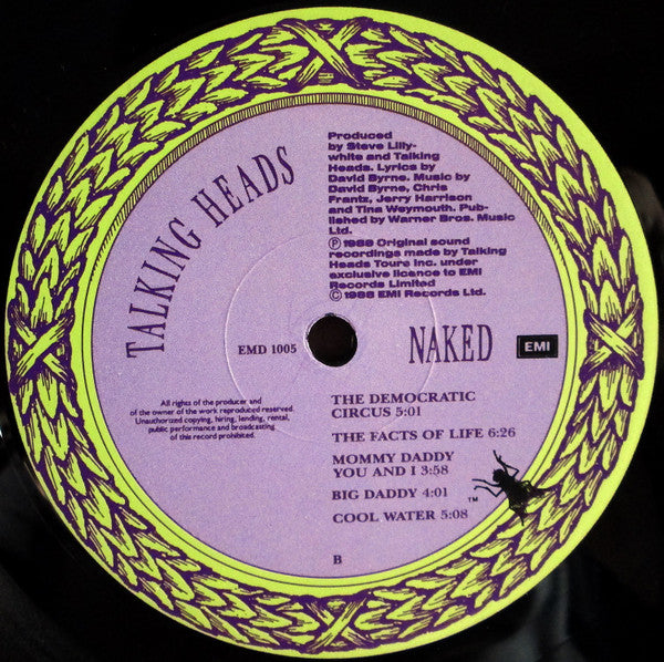 Talking Heads : Naked (LP, Album)
