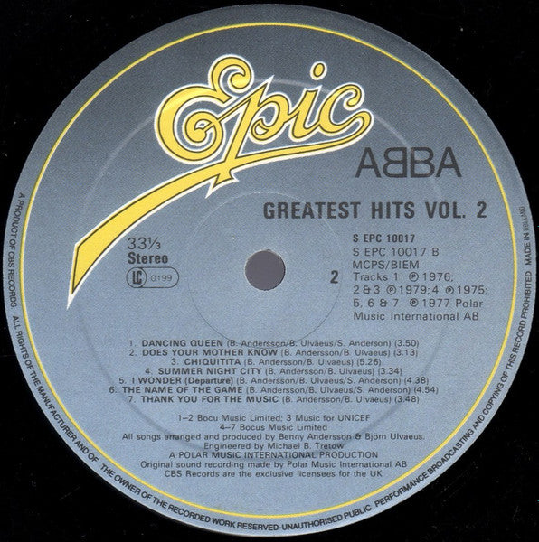 ABBA : Greatest Hits Vol. 2 (LP, Comp, Net)