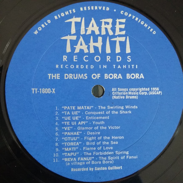 Various : Drums Of Bora Bora And Songs Of Tahiti (LP, Album, Mono)