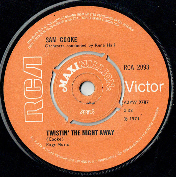 Sam Cooke : Twistin' The Night Away (7", Maxi, RE, 4 P)