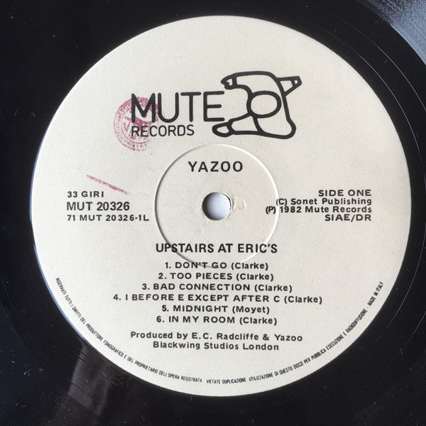 Yazoo : Upstairs At Eric's (LP, Album)