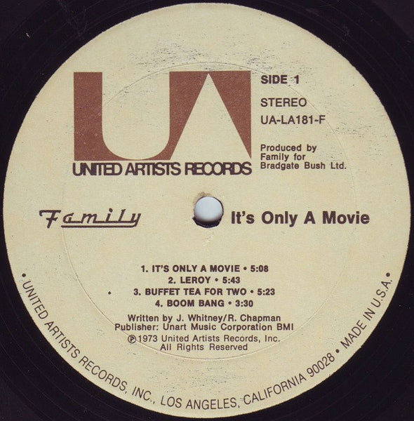 Family (6) : It's Only A Movie (LP, Album)