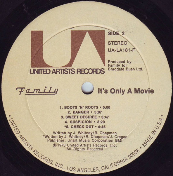 Family (6) : It's Only A Movie (LP, Album)