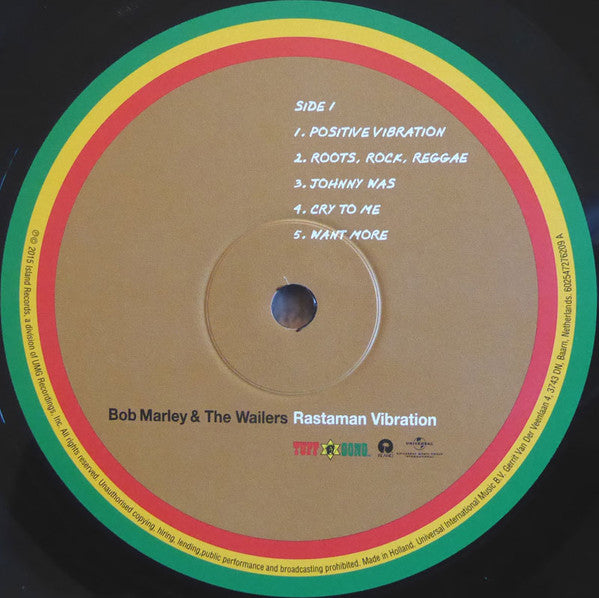 Bob Marley & The Wailers : Rastaman Vibration (LP, Album, RE, RM, Gat)