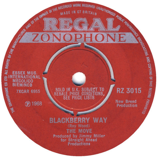 The Move : Blackberry Way (7", Single, Pus)