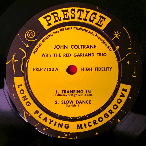 John Coltrane With The Red Garland Trio : Traneing In (LP, Album, Mono, RP, Yel)