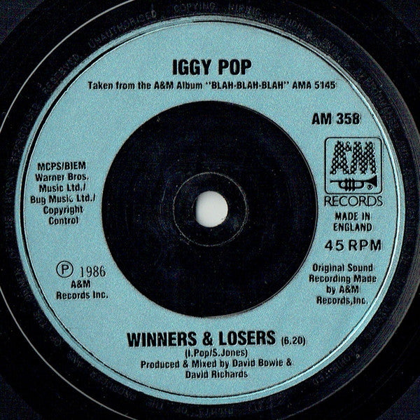 Iggy Pop : Cry For Love (7", Com)