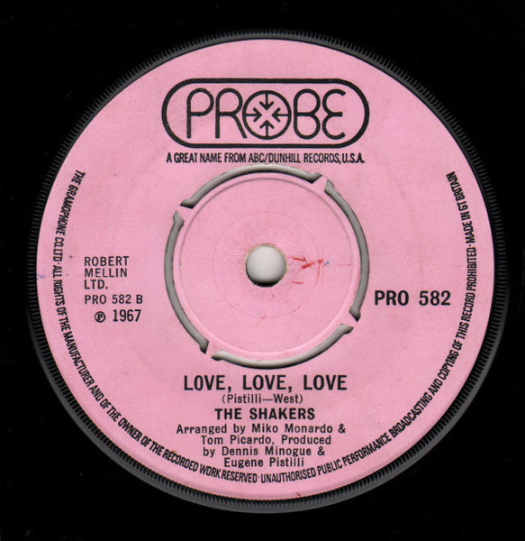 The Shakers (2) : One Wonderful Moment / Love, Love, Love (7", Single)