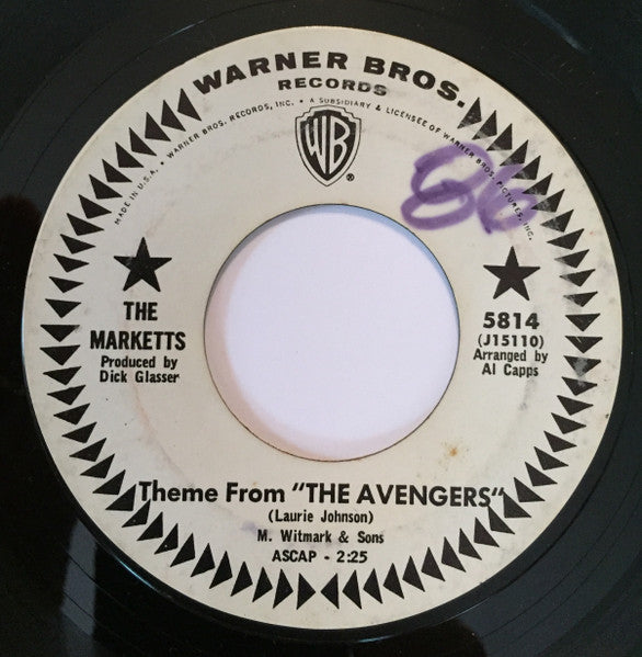 The Marketts : Theme From "The Avengers" (7", Promo, Styrene)