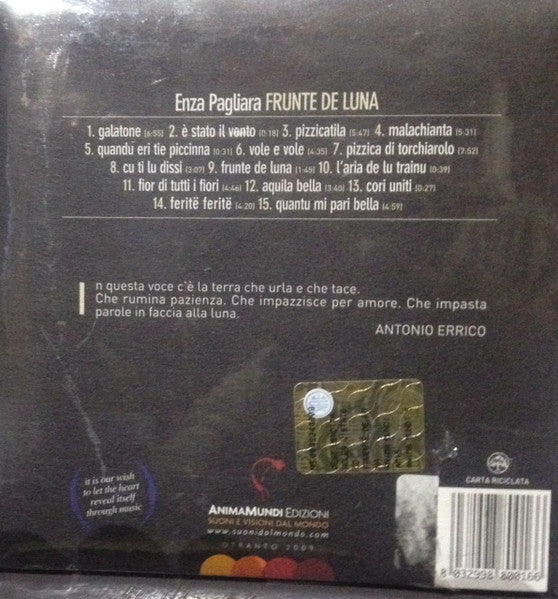 Enza Pagliara : Frunte De Luna (CD, Album)