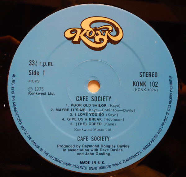 Cafe Society (4) : Cafe Society (LP)
