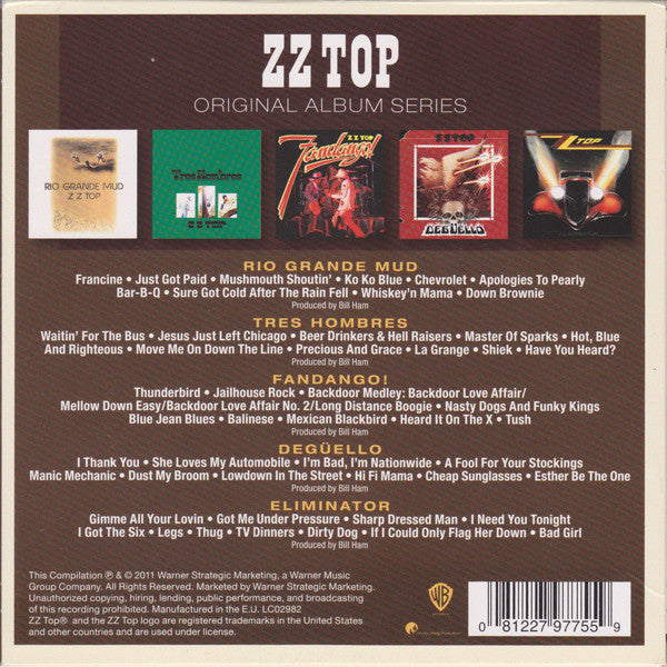 ZZ Top : Original Album Series (CD, Album, RE + CD, Album, RE + CD, Album, RE + CD)