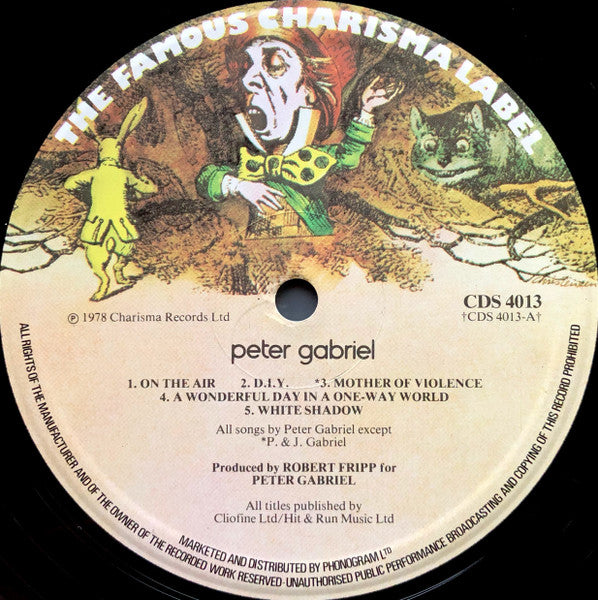 Peter Gabriel : Peter Gabriel (LP, Album, Mad)