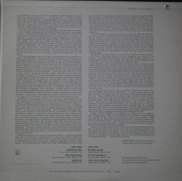 Horace Silver : The Best Of Horace Silver (LP, Comp, RE)